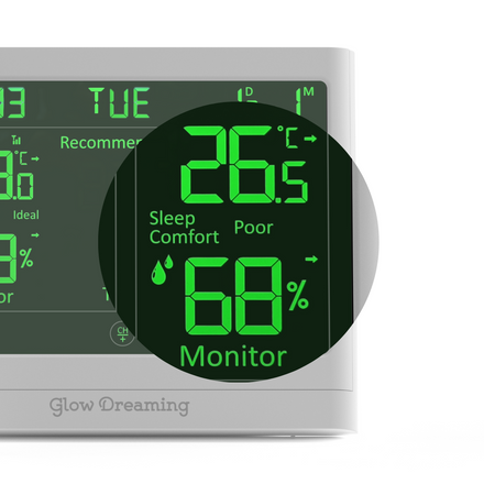 Glow Perfect Sleep Sensor - (Temperature & Humidity + TOG Guide)